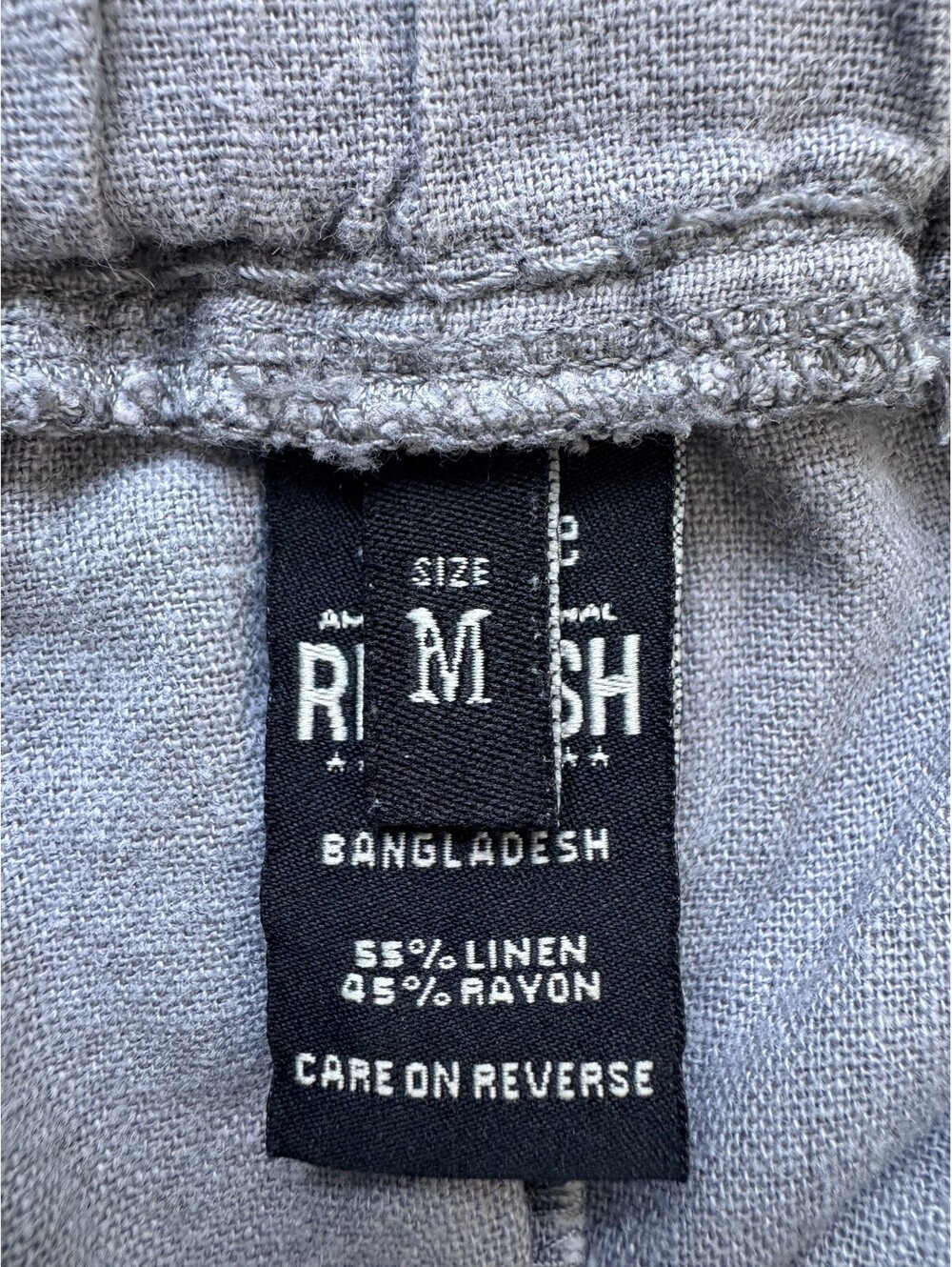 Rewash Linen Rayon Drawstring Shorts Coastal Medium Casual Cottagecore Summer - Picture 5 of 7
